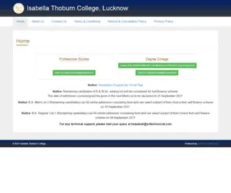 Itcollegeadmission.in(Isabella Thoburn College) Screenshot