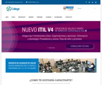 Itcollege.com.ar(Centro autorizado de entrenamiento y certificación de las principales marcas IT del mercado) Screenshot