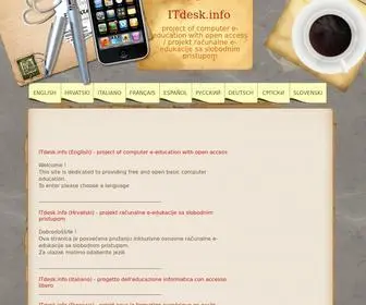 Itdesk.info(Inclusive computer education) Screenshot