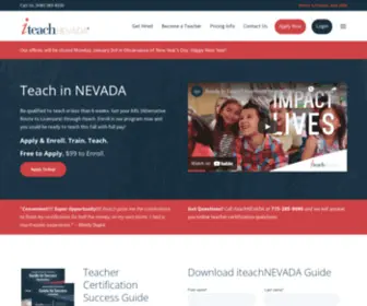 Iteachnevada.com(Online Nevada Teacher Certification Program) Screenshot