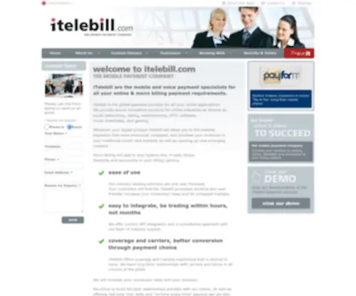 Itelebill.com(ITelebill Content Owners // Increase Your Revenue with Mobile Payments) Screenshot