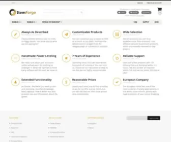 Itemforge.com(MMO shop selling items) Screenshot