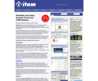 Itemuk.com(Reliability software and services for engineered risk solutions from ITEM Software. ITEM ToolKit) Screenshot