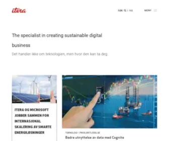 Itera.no(The specialist in creating sustainable digital business) Screenshot
