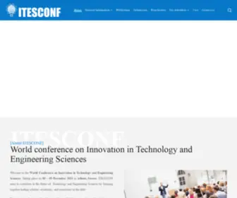 Itesconf.org(World conference on Innovation in Technology and Engineering Sciences) Screenshot