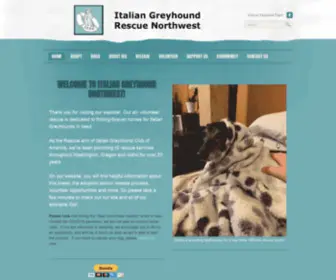 Itgreyhoundnw.org(Italian Greyhound Rescue Northwest) Screenshot