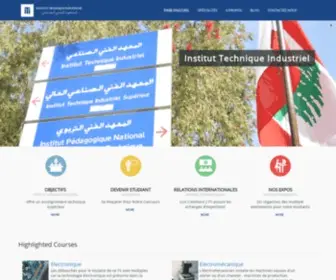 Iti-Lebanon.org(Institut Technique Industriel) Screenshot