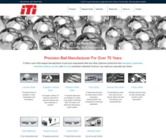 Itiball.com(Precision Balls or welded ball and stem assemblies manufacturer) Screenshot