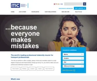 Itic-Insure.com(Professional Indemnity Insurance for Transport Professionals) Screenshot