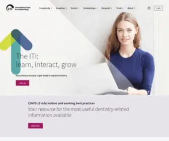 Iti.org(ITI International Team for Implantology) Screenshot