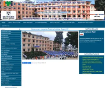 Itisolan.org.in(Government Industrial Training Institute) Screenshot