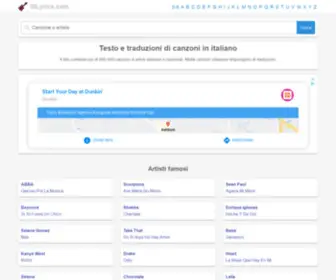 Itllyrics.com(Testo e traduzioni di canzoni in italiano) Screenshot