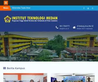 ITM.ac.id(Perguruan Tinggi Teknik Pertama dan Terkemuka di Pulau Sumatera) Screenshot