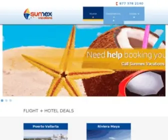 Itmco.com(All inclusive vacations and vacations packages from SunMex Vacations) Screenshot