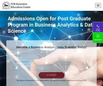 ITM.edu.in(Business Analytics and Data Science) Screenshot