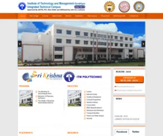 ItmGida.edu.in(Institute of Technology & Management) Screenshot