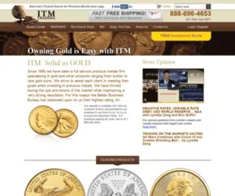 Itmtrading.com(Buy Gold and Silver Gold Coins and Bars Investing) Screenshot