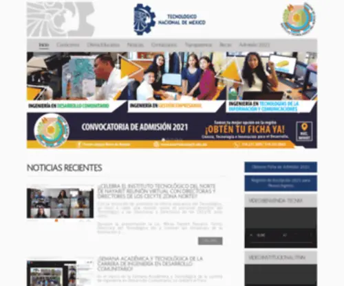 Itnortedenayarit.edu.mx(Instituto) Screenshot