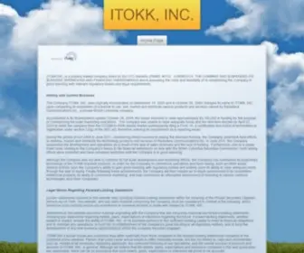 Itokk.com(OTCMarkets public company (Shell Status)) Screenshot