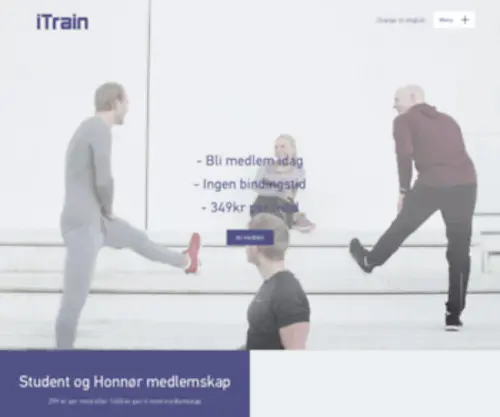 Itrain.no(Døgnåpent treningssenter) Screenshot