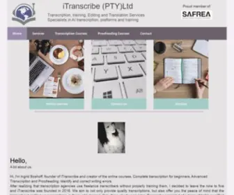 Itranscribe.co.za(ITranscribe Language Services) Screenshot