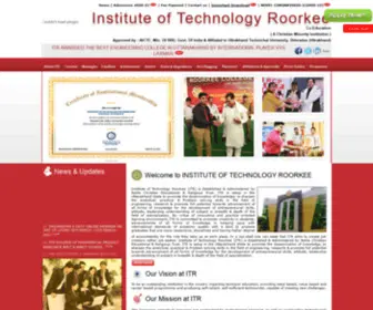 Itrroorkee.edu.in(Welcome Institute of Technology Roorkee) Screenshot