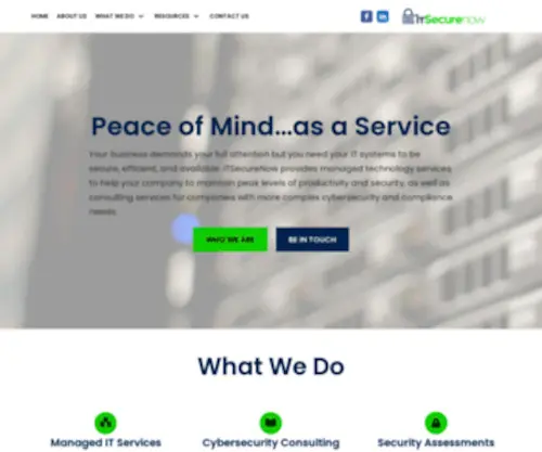 Itsecurenow.com(Custom IT & Cybersecurity Solutions) Screenshot