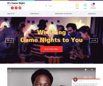 Itsgamenight.com(Team Building & Game Nights for Socials) Screenshot