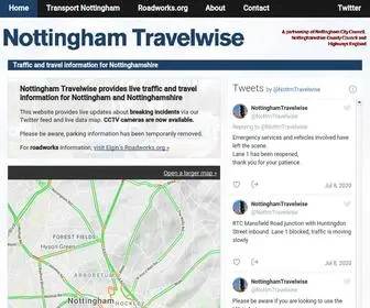 Itsnottingham.info(Live traffic and travel information for Nottinghamshire (@NottmTravelwise)) Screenshot