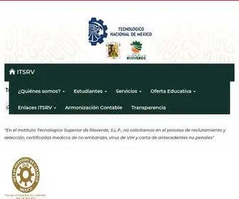 ITSRV.edu.mx(Instituto Tecnologico Superior de Rioverde) Screenshot