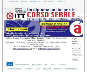 Ittterni.edu.it(Sito web istituzionale istituto tecnico tecnologico "allievi) Screenshot