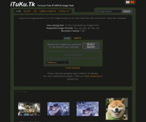 Ituku.tk(Forever Free IPv4/IPv6 Image Host) Screenshot