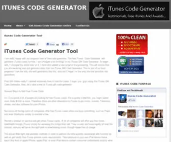 Itunescodegenerator.me(Itunes code generator) Screenshot