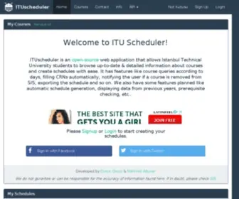 Ituscheduler.com(ITU Scheduler) Screenshot