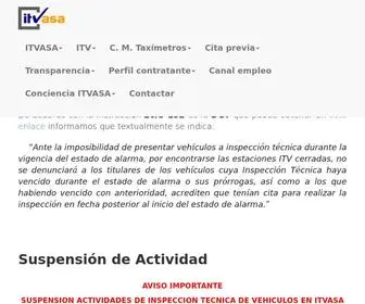 Itvasa.es(Inspección Técnica de Vehículos de Asturias S.A) Screenshot