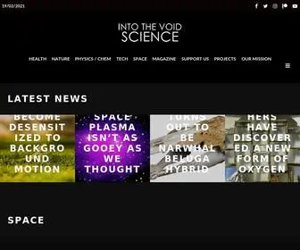 Itvscience.com(Into The Void Science) Screenshot