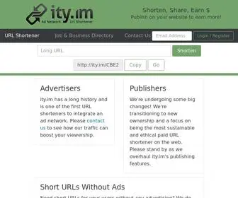 Ity.im(URL Shortener & Ad Network) Screenshot