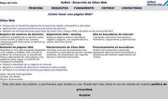 Itzred.com.ar(Desarrollo, posicionamiento en buscadores y optimización de Sitios Web) Screenshot