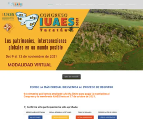 Iuaes2021Yucatan.org(IUAES2021YUCMX) Screenshot