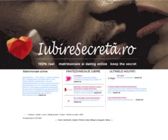 Iubiresecreta.ro(Matrimoniale si dating online 100% natural) Screenshot