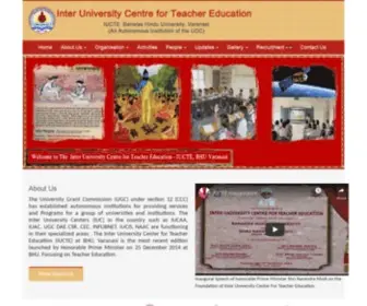 Iuctebhu.org(Inter University Centre for Teacher Education) Screenshot