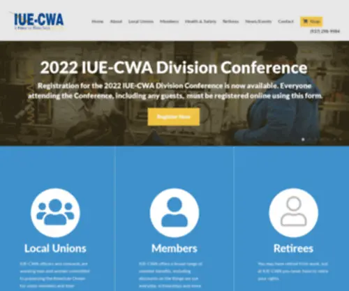 Iue-Cwa.org(A Force for Working Families AFL) Screenshot