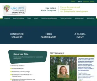 Iufro2019.com(XXV IUFRO World Congress) Screenshot