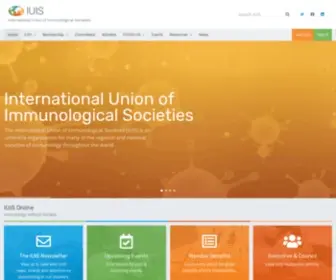 Iuisonline.org(International Union of Immunological Societies) Screenshot