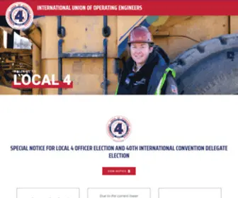 Iuoelocal4.org(Operating Engineers Local 4) Screenshot