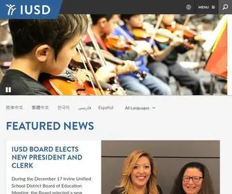 Iusd.org(Irvine Unified School District) Screenshot