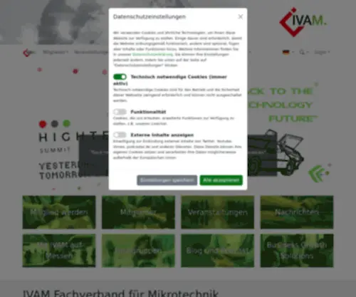 Ivam.de(IVAM Fachverband für Mikrotechnik) Screenshot