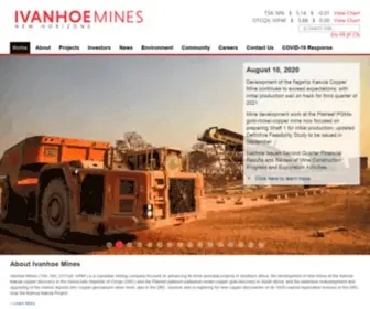 Ivanhoemines.com(Mining with a greater purpose) Screenshot