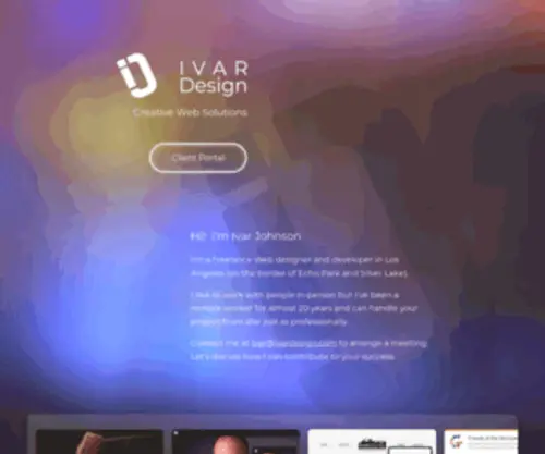 Ivardesign.com(Los Angeles Freelance Web Developer) Screenshot