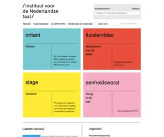 IVDNT.org(Het instituut voor de nederlandse taal) Screenshot